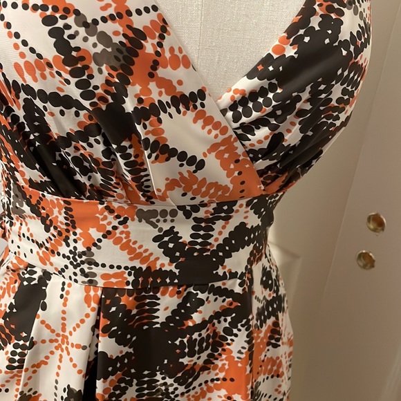 Banana Republic - Coral and brownish gray surplice dress - Size 2 - Picture 11 of 11